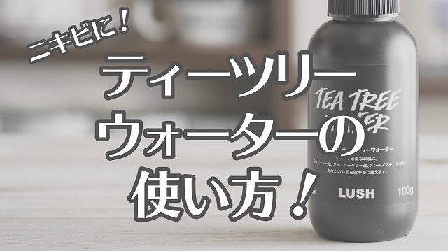 Lush ティーツリーウォーター の使い方を説明するよ ニキビに効果的 Deless ダレス